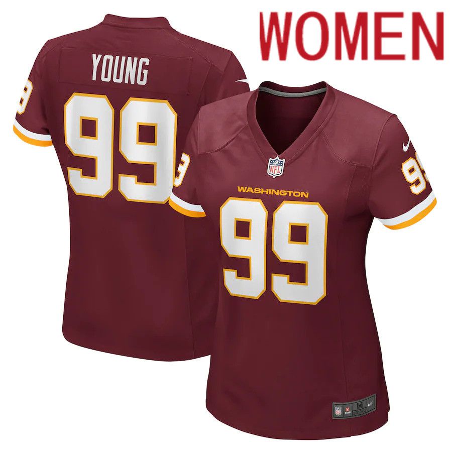 Women Washington Redskins #99 Chase Young Nike Burgundy Game NFL Jersey